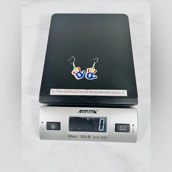 Autism Hand-Shaped Earrings - Picture 5 of 7